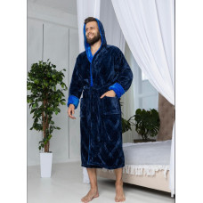 Махровый халат для мужчин однотонный
