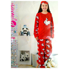 Пижама подростковая махровая для девочек Турция